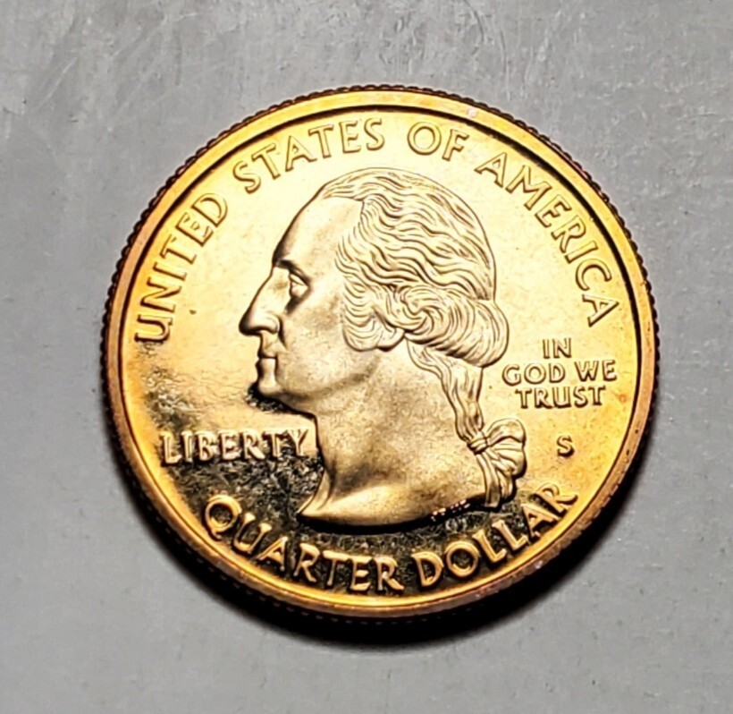 TONED 2003 S ARKANSAS STATE QUARTER CLAD PROOF UNC #C6360