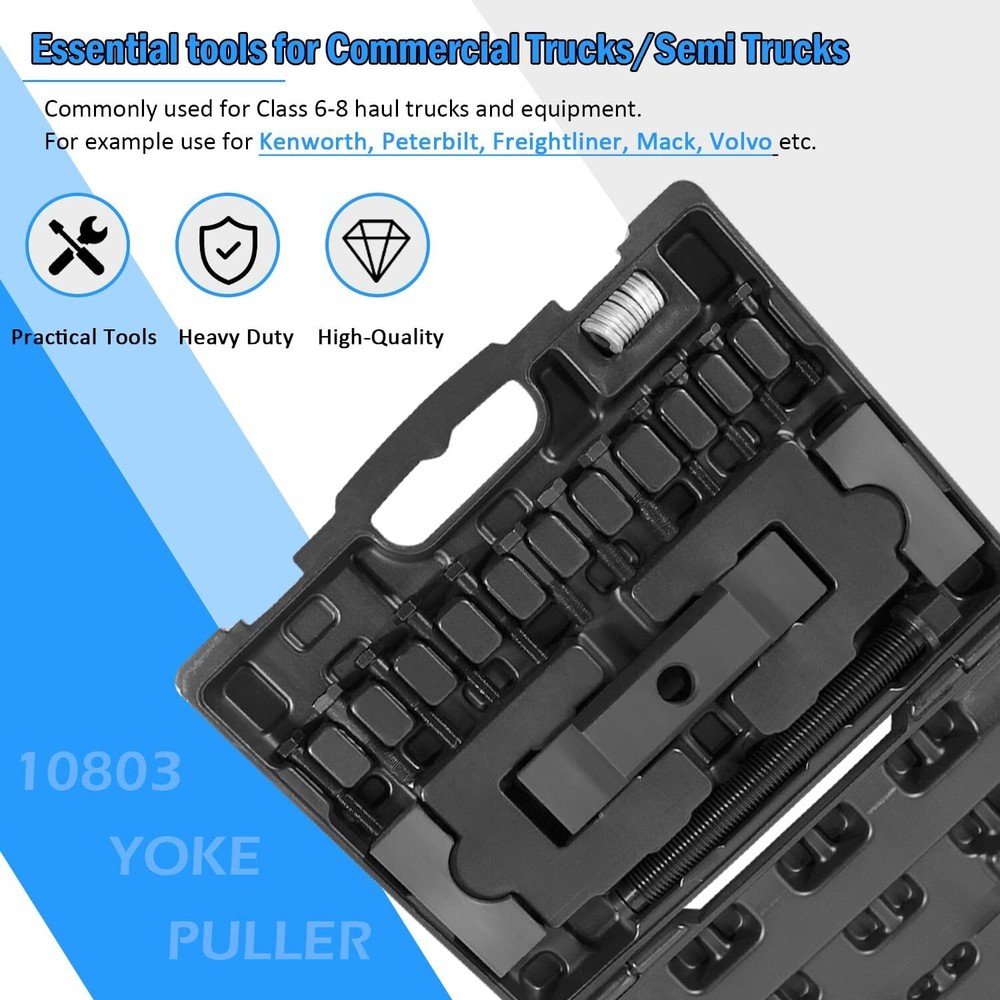 Replace 10803 Heavy-Duty Yoke Puller Remover Tool Kits Fits for Class 6-8 Trucks