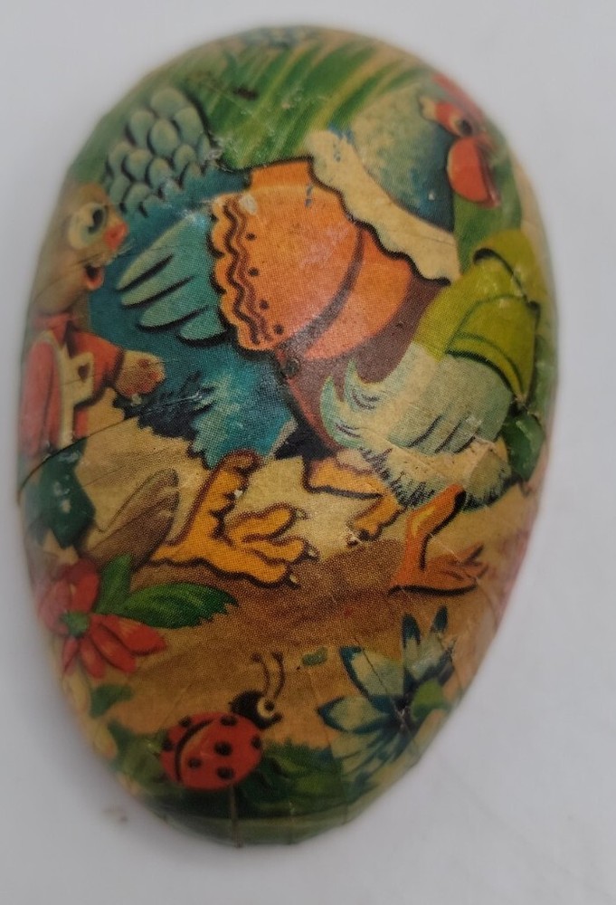 West German Easter Egg Candy Container 3" Vintage.