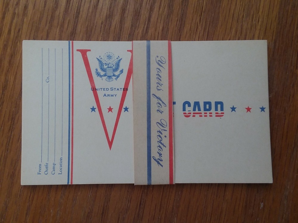 10 Pack original band wrap United States US Army Military Victory Post Card
