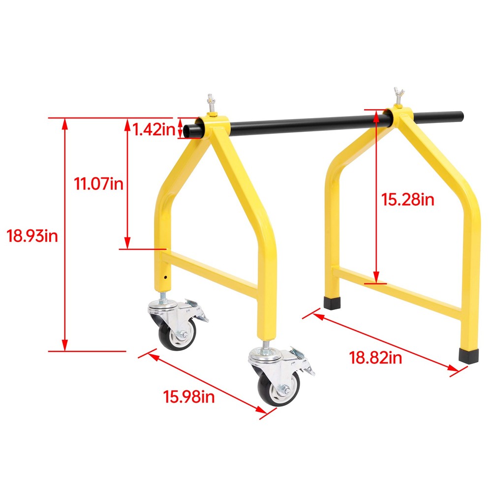32" Portable Wire Spool Rack Cable Caddy 300LBS Load Capacity Moveable Wire Rack