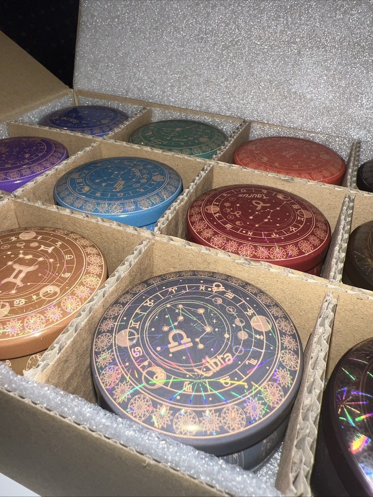 24 Pcs Constellations Candle Jars With Lids 2.5oz