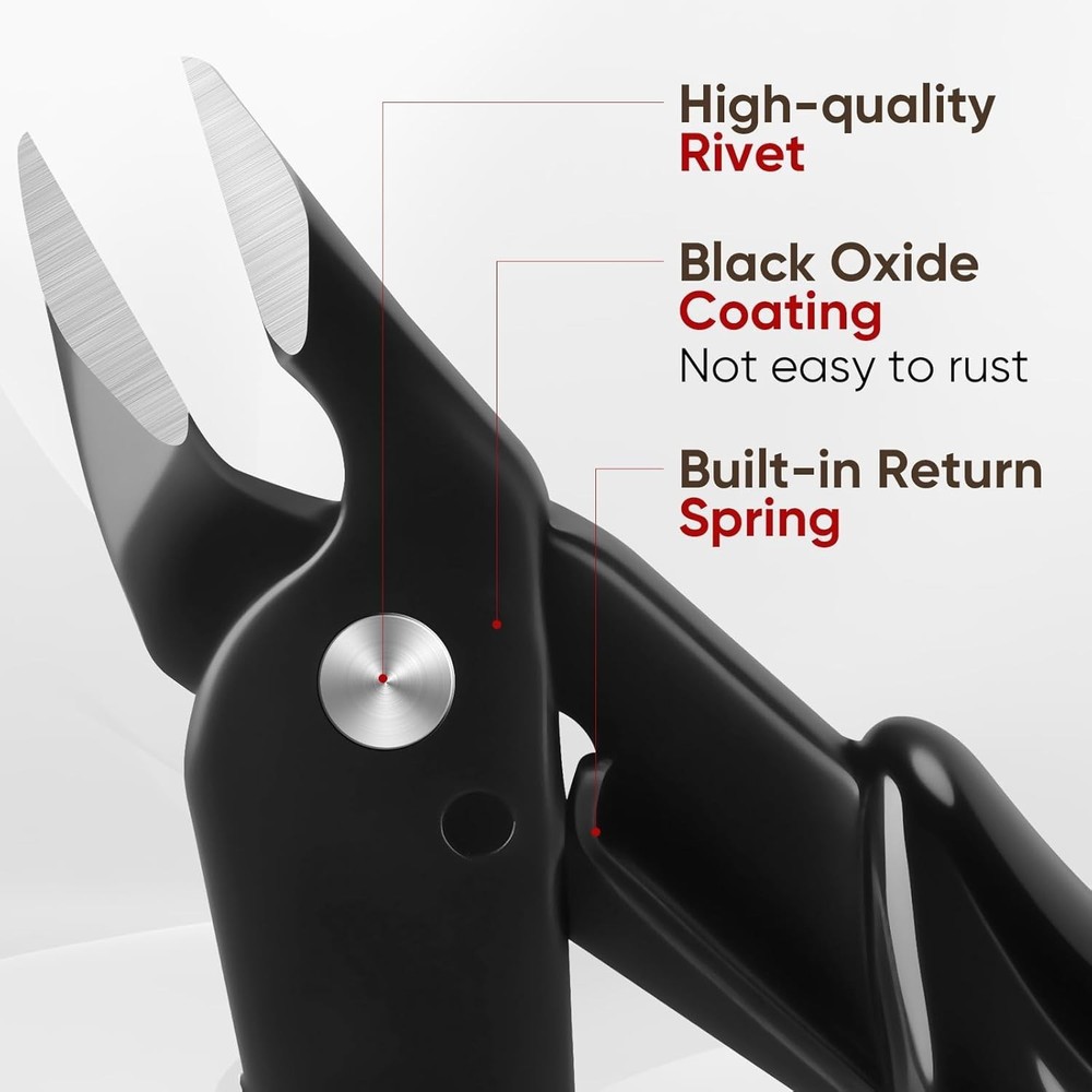 5 Inch Micro Flush Cutter, 2 Pack Small Wire Cutters Spring Loaded Cutting Plier