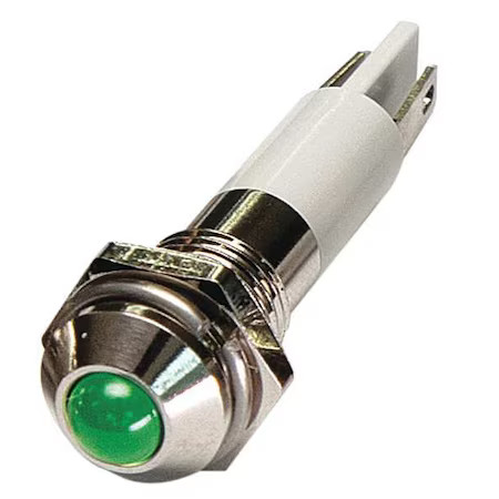 Round Indicator Light, Green, 24Vdc,  24M047
