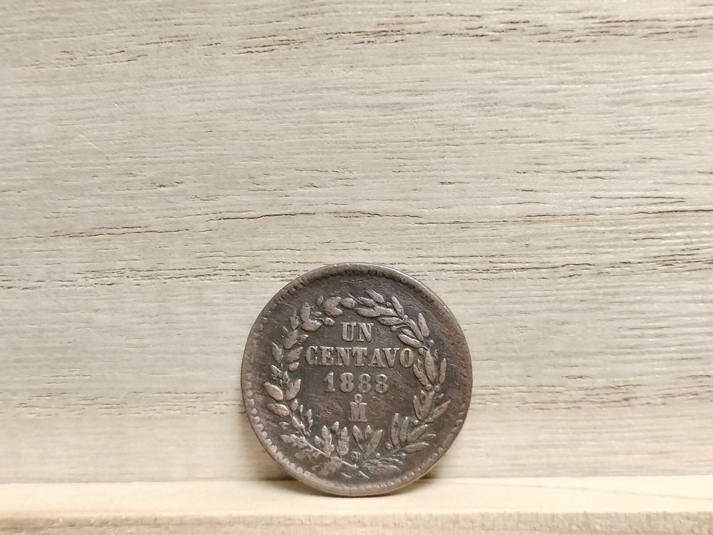 1888 Mo 1 Centavo Mexico Copper Coin