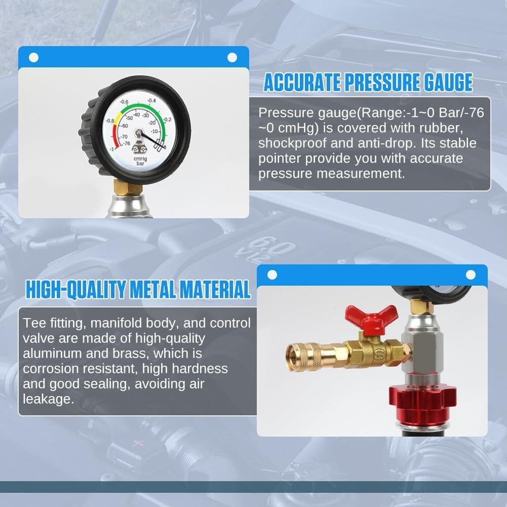 Coolant Vacuum Refill Kit Time-saving Well-sealed...