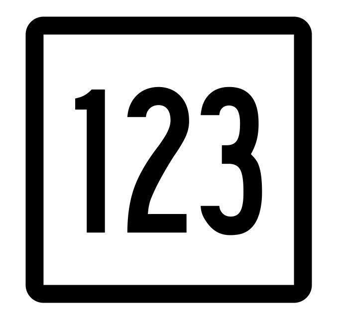 Connecticut State Highway 123 Sticker Decal