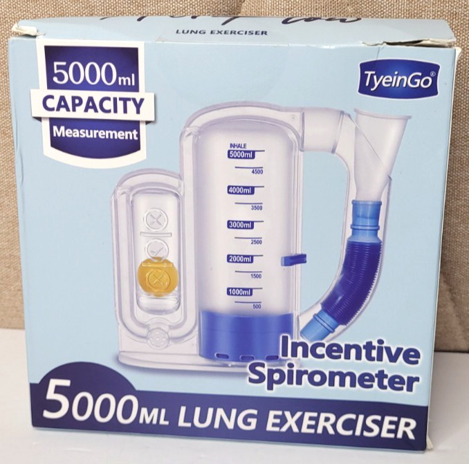 Breathing Exercise Device for Lungs Deep Breathing, Incentive Spirometer 5000ml