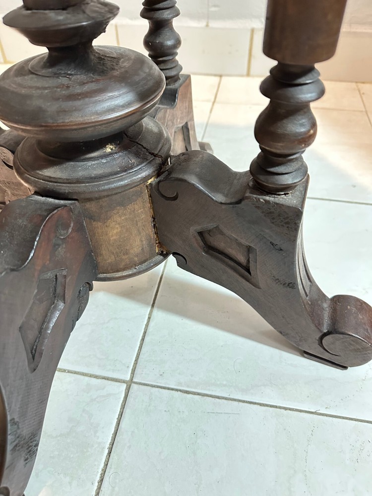 Antique French Mahogany Solid Wooden Side Table