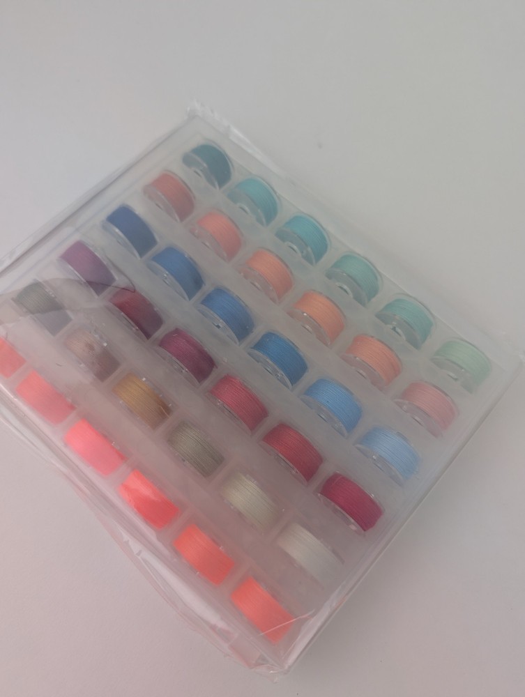144 Colors Prewound Bobbin Thread Plastic Size A SA156 Class 15 Polyester Thread