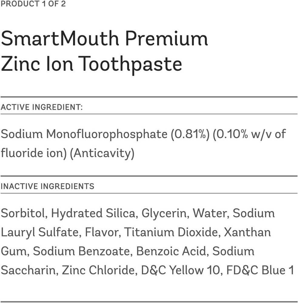 Original Zinc Activated Mouthwash Single Pas & Premium