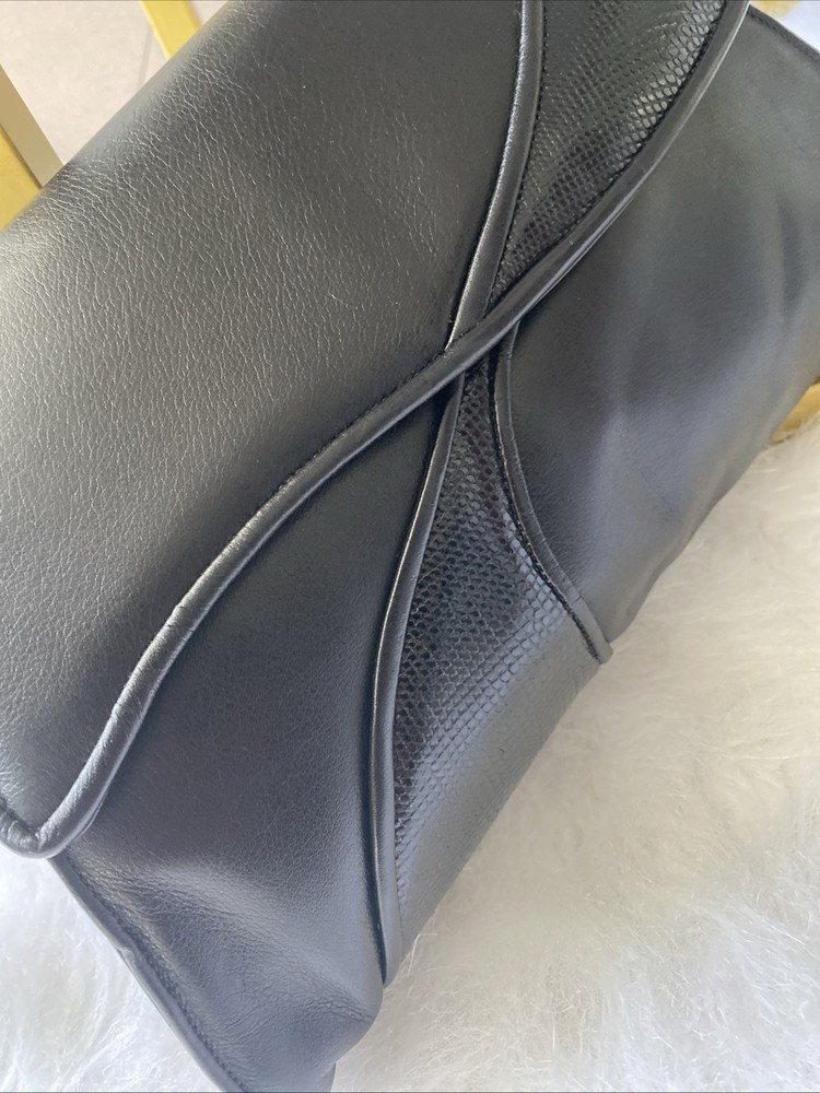 Barbara Miller Genuine Leather Handbag Black