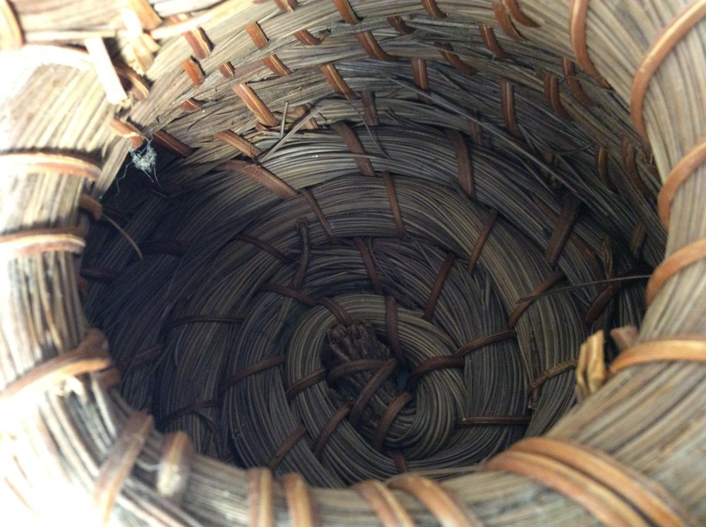 Handmade Pine Straw Basket Bee Hive Style With Closure