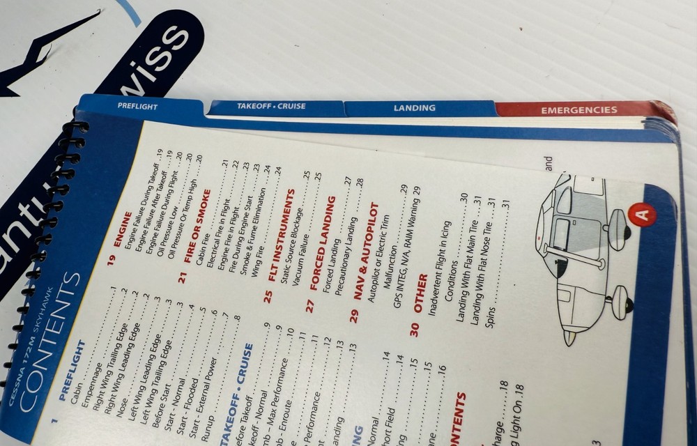 Qref Cessna 172M Skyhawk Quick Reference Checklist CE-172M-1 VFR IFR