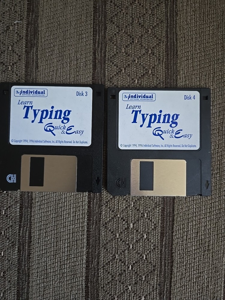 Typing- Learn Quick and Easy- One CD and Four 3.5" Discs Used