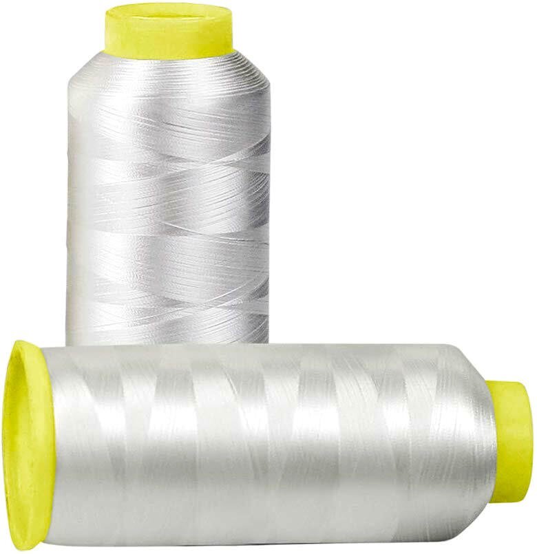 Huge 5000yards Cone Spool Bobbin Thread White Machine Embroidery (Two Pack)