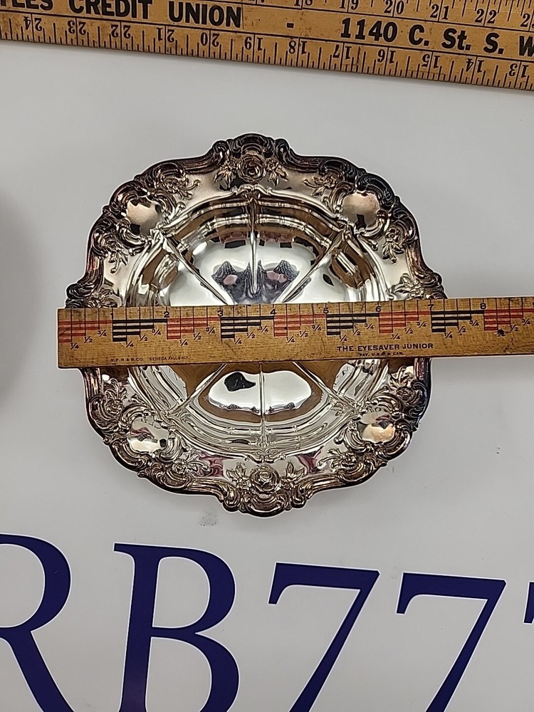 Towle 7.5" Silverplated Candy Dish #4022 Old Master Embossed FAST SHIPPING!!