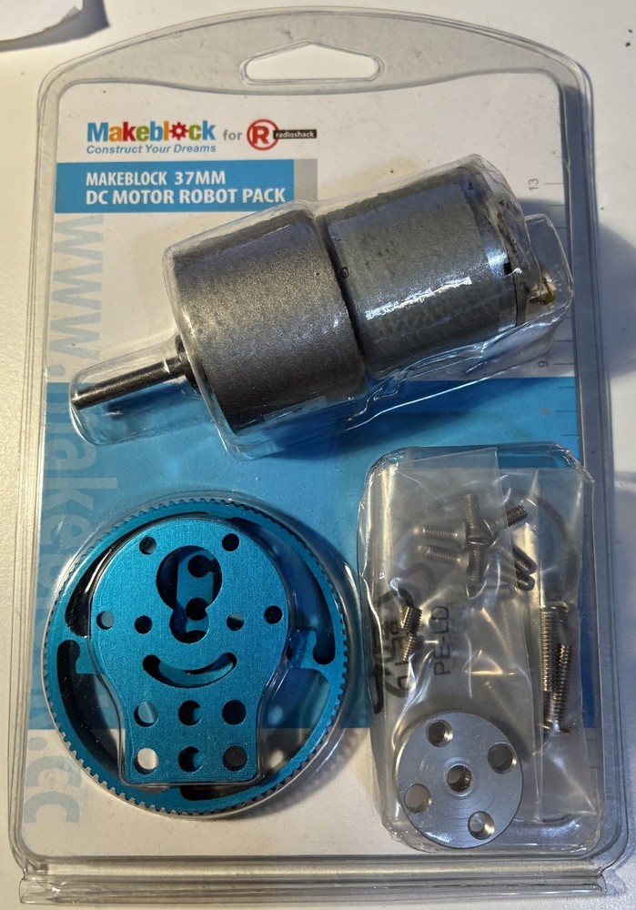 RadioShack Makeblock 37MM DC Motor Robot Pack, NIP