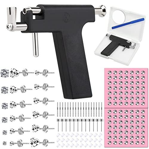Reusable Ear Piercing Gun Kit with Stud Earrings