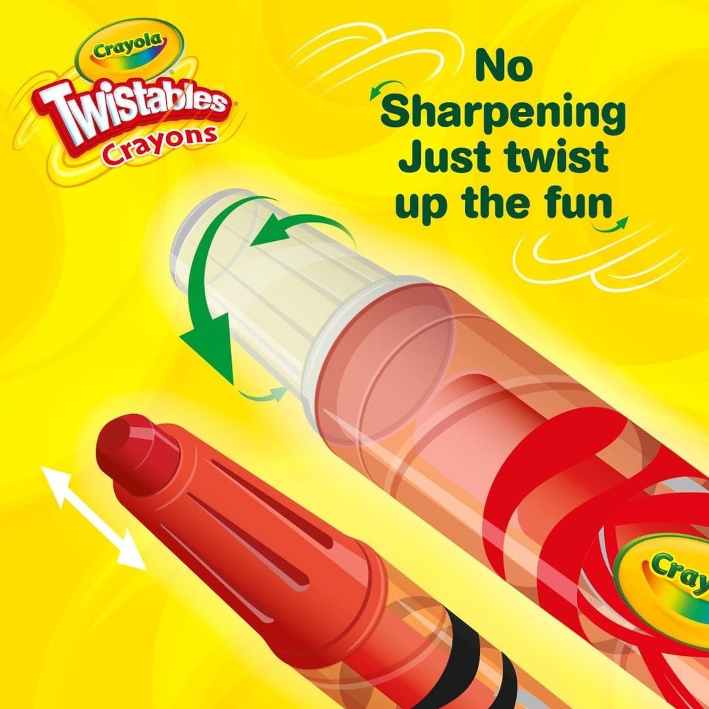 Mini Twistables Crayons for Kids (50ct), Essential Easter Basket Stuffers