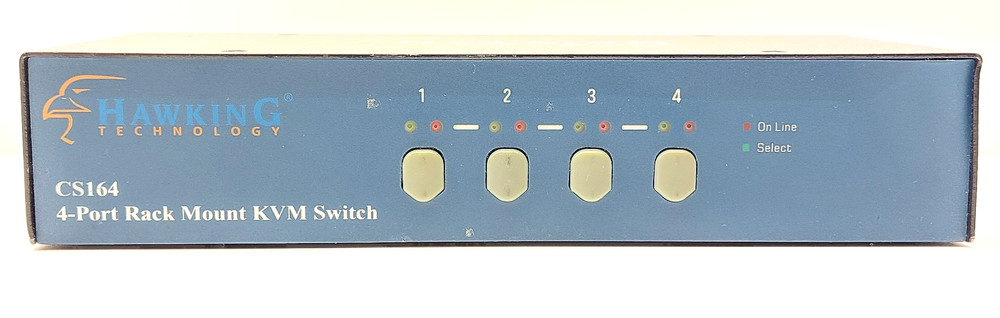 Hawking Technology BlackHawk CS164 4-Port Rack Mount KVM Switch