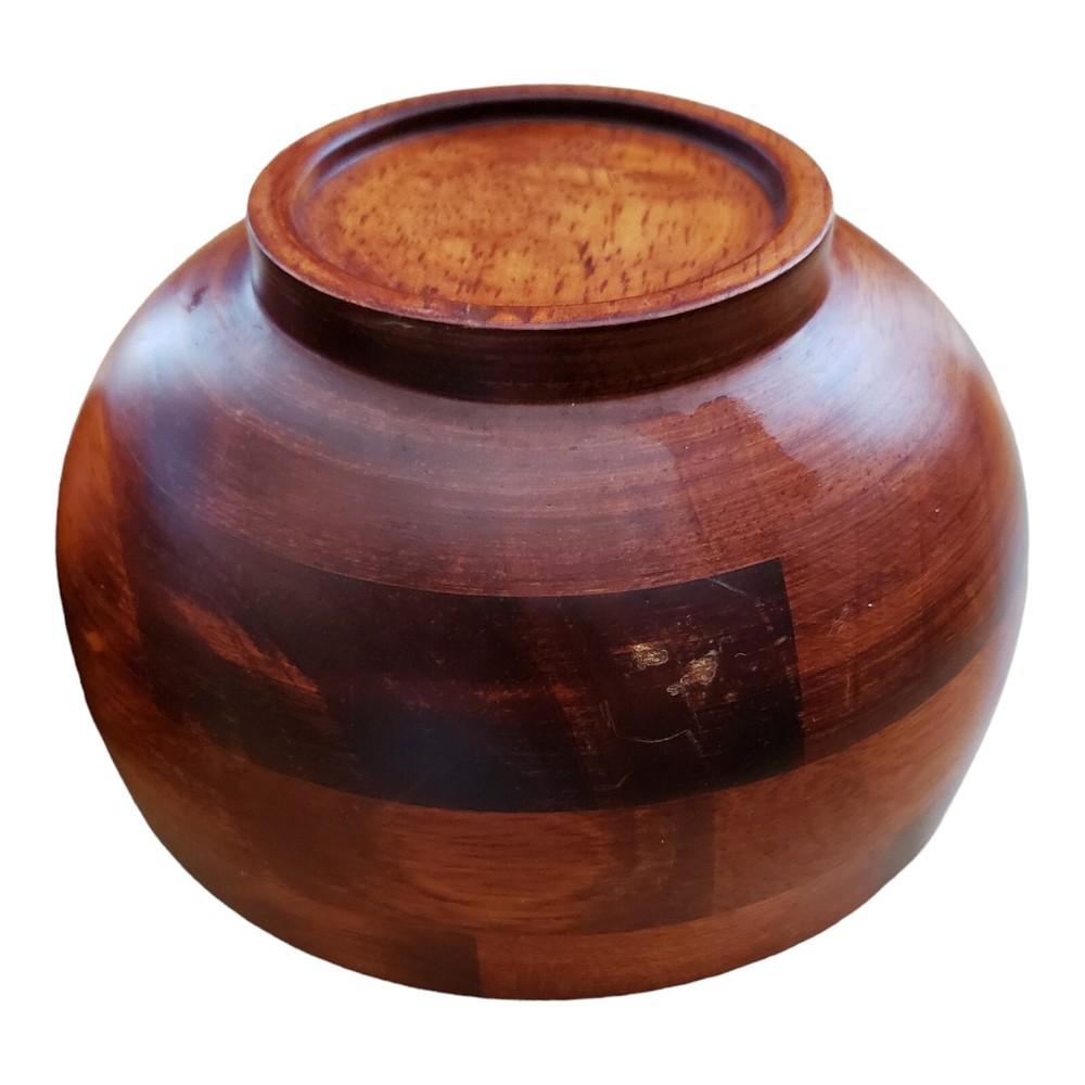 2 solid wood bowls