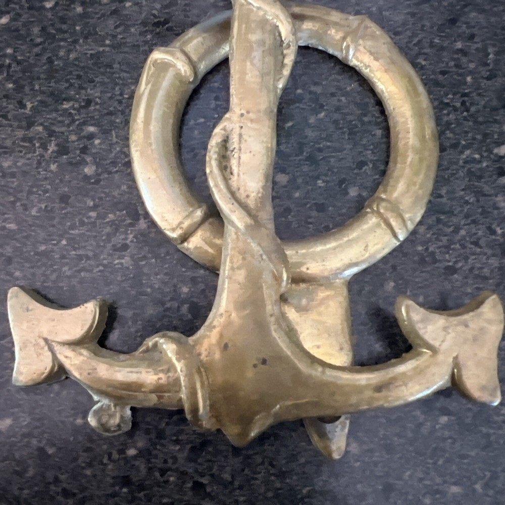 Vintage Brass Anchor Door Knocker
