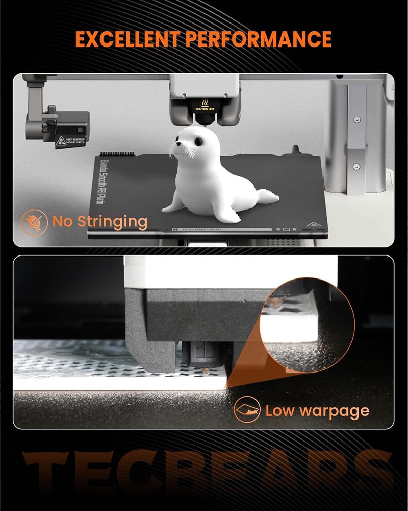 TECBEARS 10KG PLA 3D Printer Filament Bundle 1.75mm Entry Level No Clogging Gray