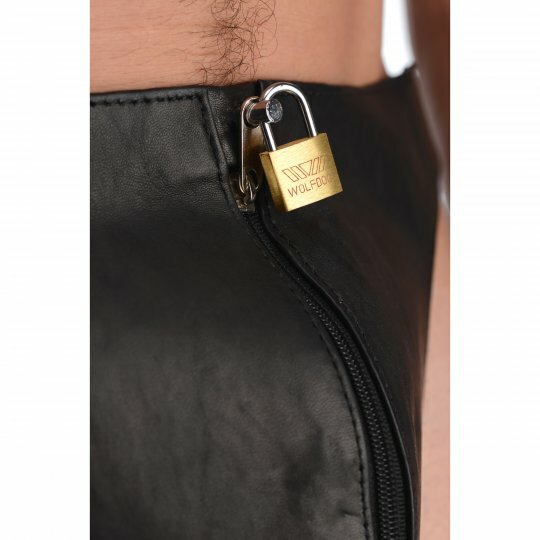 Spiked Leather Confinement Jockstrap Male Bondage Fetish Gear