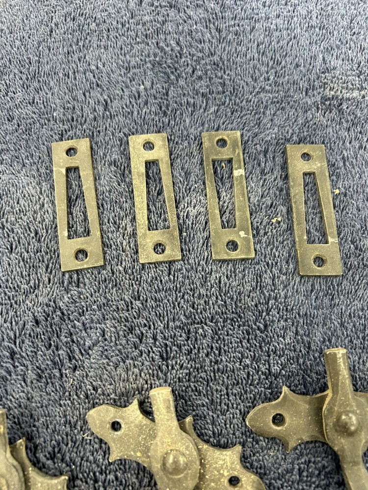 1930 Window Hardware 4 Sets Complete Latches Hinges Hold Open Pistons