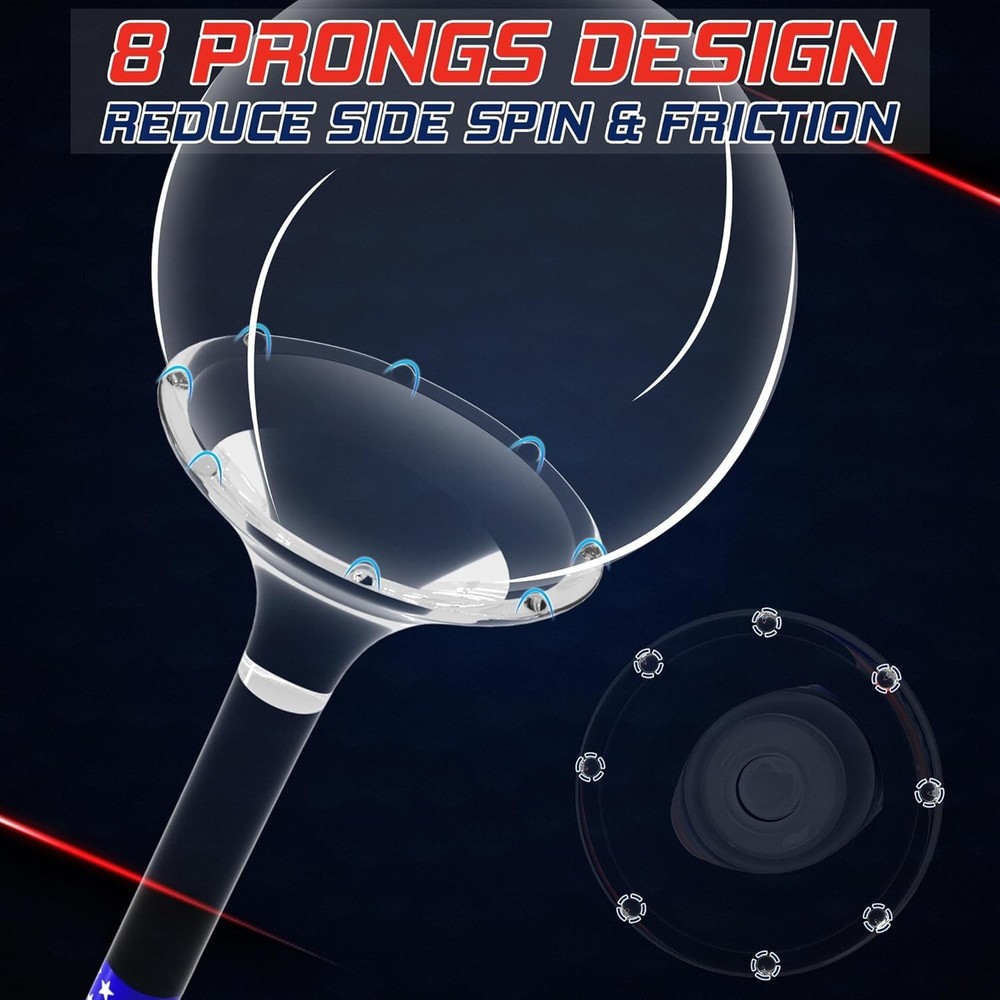 Golf Tees 3 1/4'' Unbreakable Transparent Acrylic, Plastic Reduce Side Spin &...