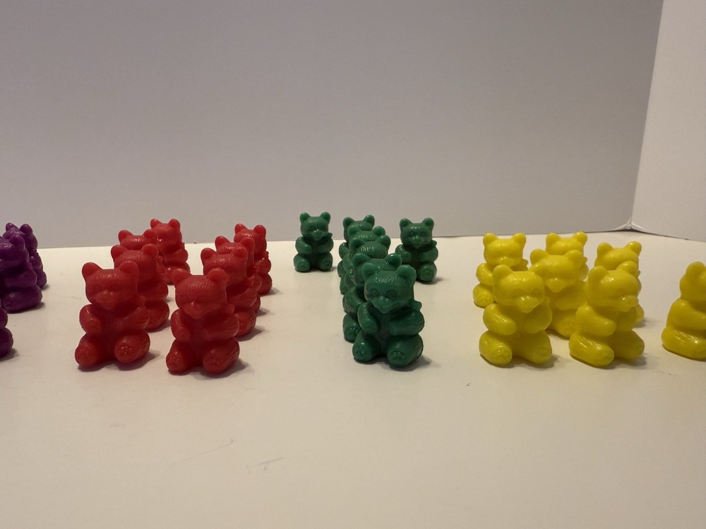 Educational Counting Teddy Bears Plastic 36 Pieces *used* From Early 2000s