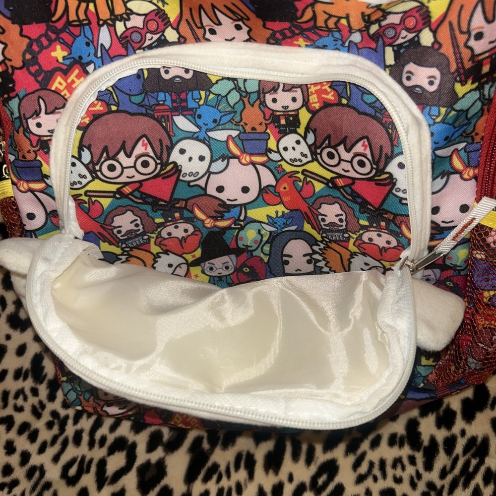 Harry Potter Hogwarts Chibi Characters Backpack Soft Hedwig Front Pocket