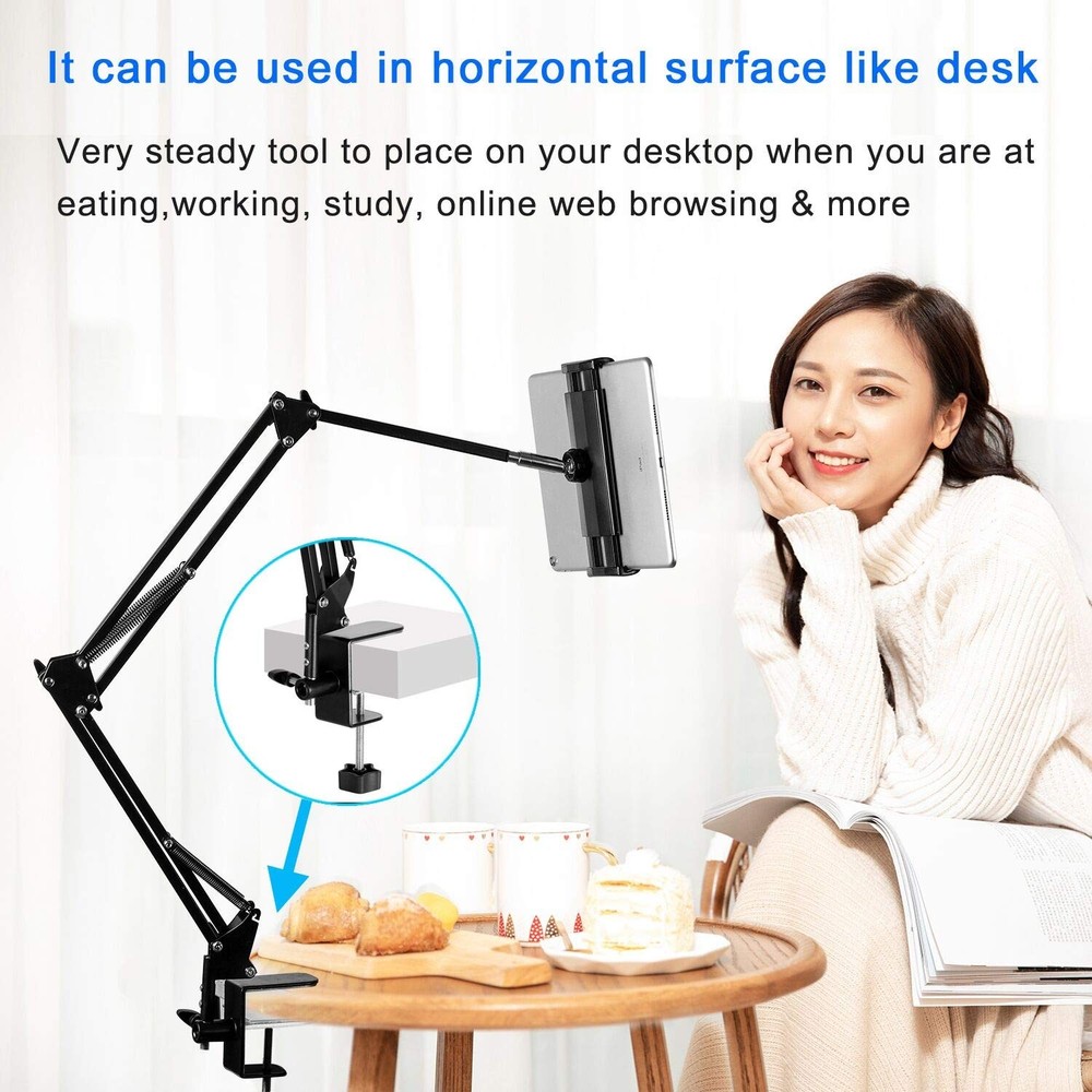 Tablet Stand Adjustable,Foldable for Bed,Aluminum Universal Flexible Holder