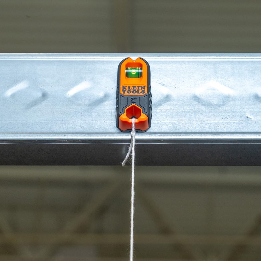 Klein Tools MSF100 Magnetic Stud Finder and Level, Compact, Single, Orange