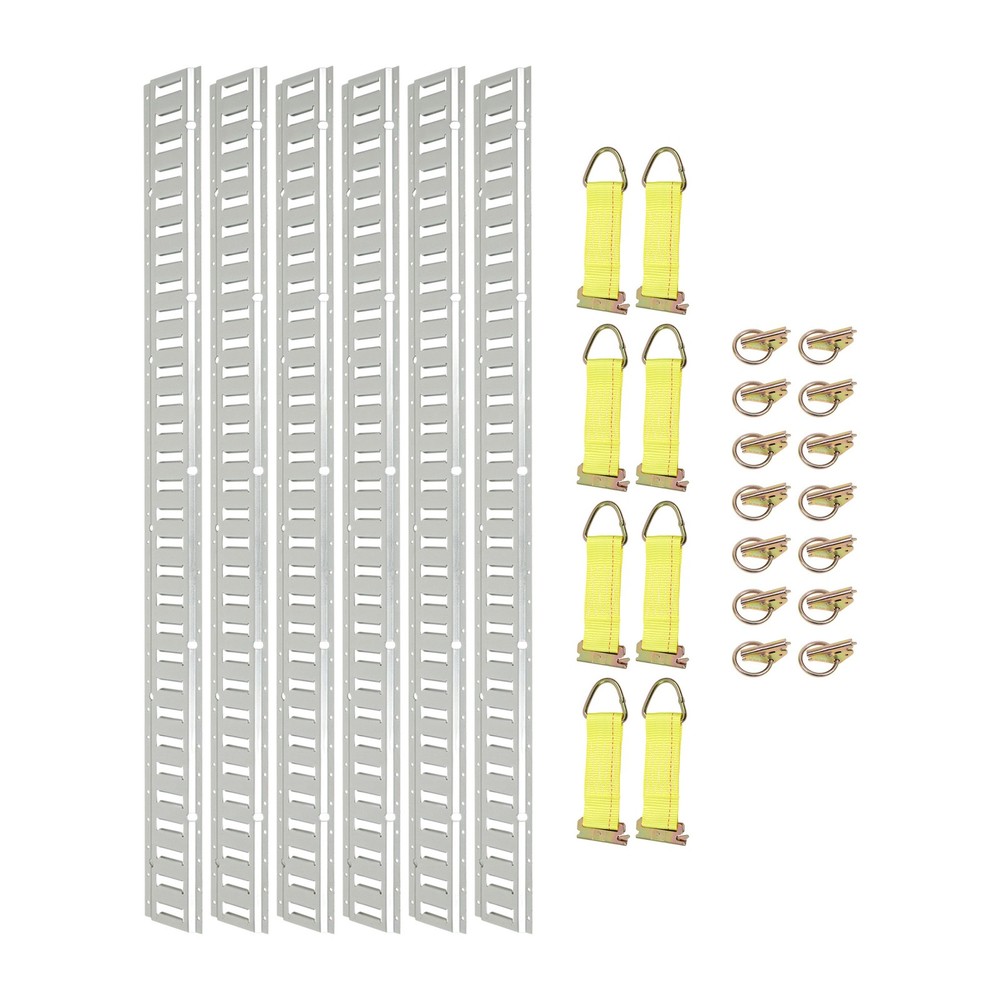 Labwork 28 Pack 5' E Track Tie Down Rail Kit For Trucks Vans Garages Trailer