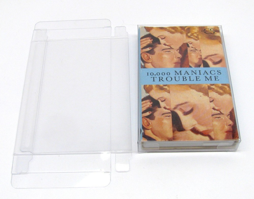 5x CASSETTE CASSINGLE (SIZE D) - CLEAR PLASTIC PROTECTIVE BOX/SLEEVE (READ!)