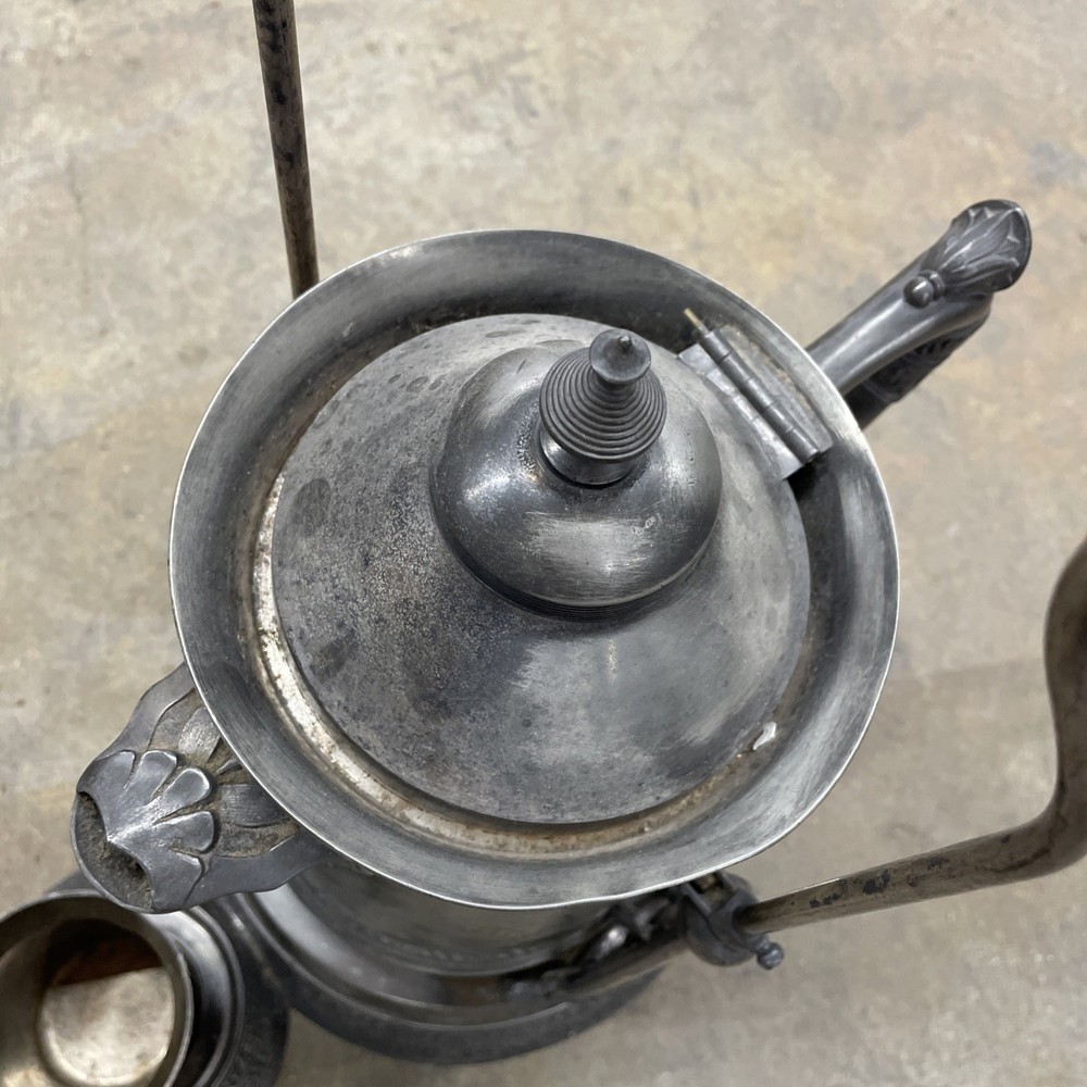 Antique Victorian Silverplate Tilting Water Coffee Pitcher