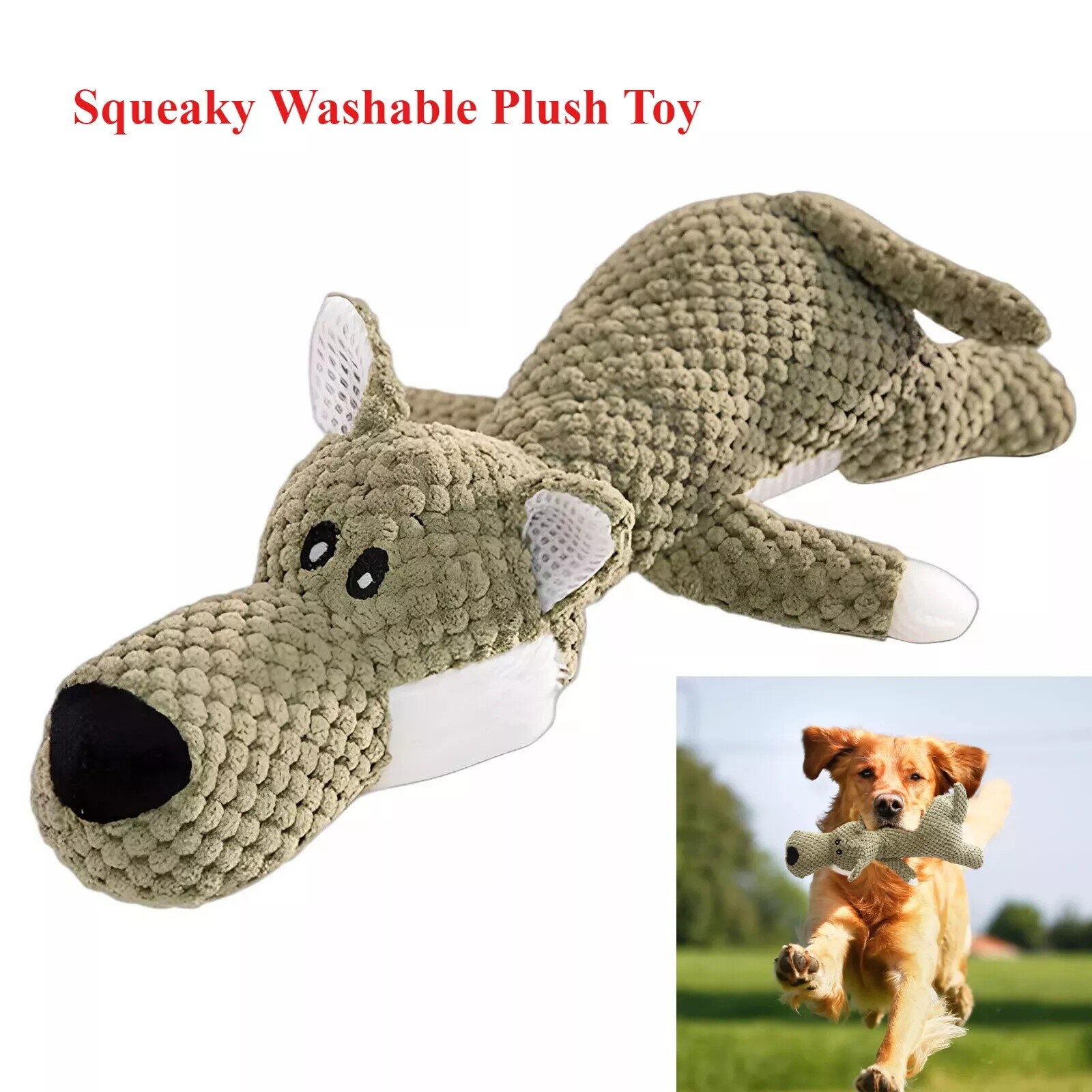 Dog Chew Toys for Aggressive Chewers Squeaky Washable Cat Dog Plush Toy