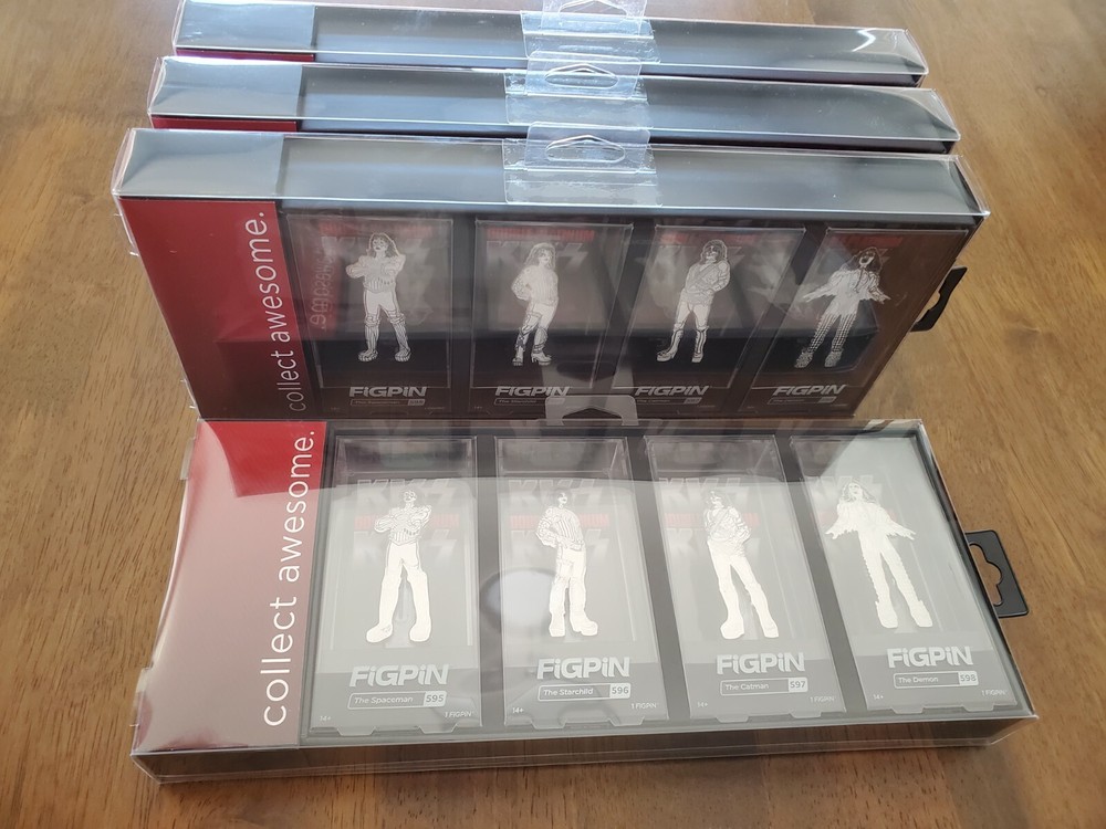 KISS FiGPiN Double Platinum 4 Piece Box Set Walmart Exclusive NIB