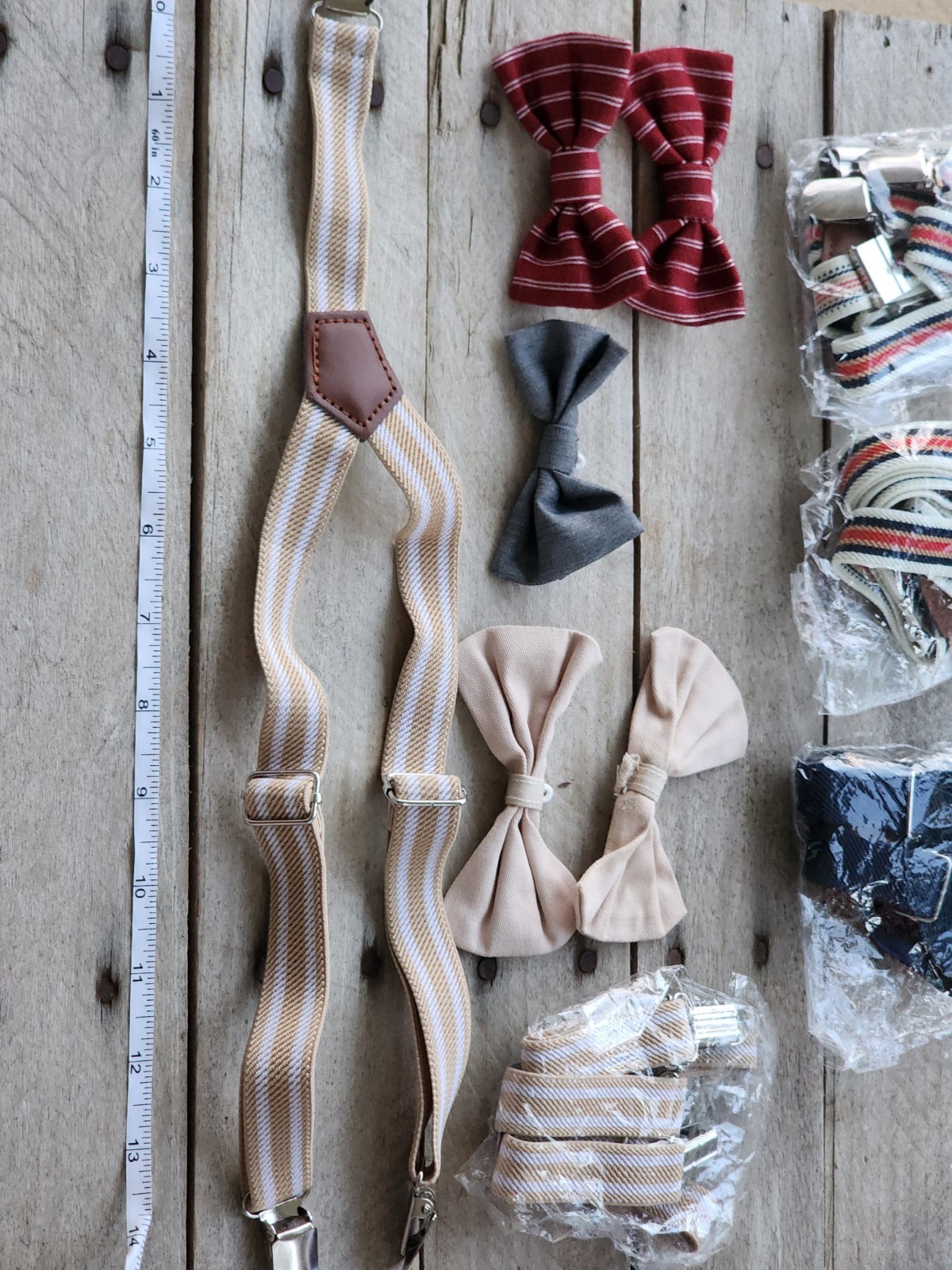 Lot Of Baby/Toddler Bow Ties & Suspenders Wedding Easter