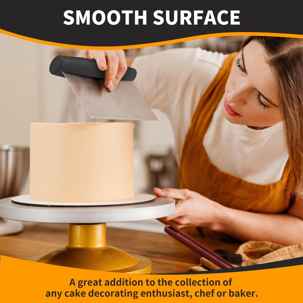 Bench Scraper & Chopper for Kitchen - Ideal Baking Essential Utensil,Stainles...