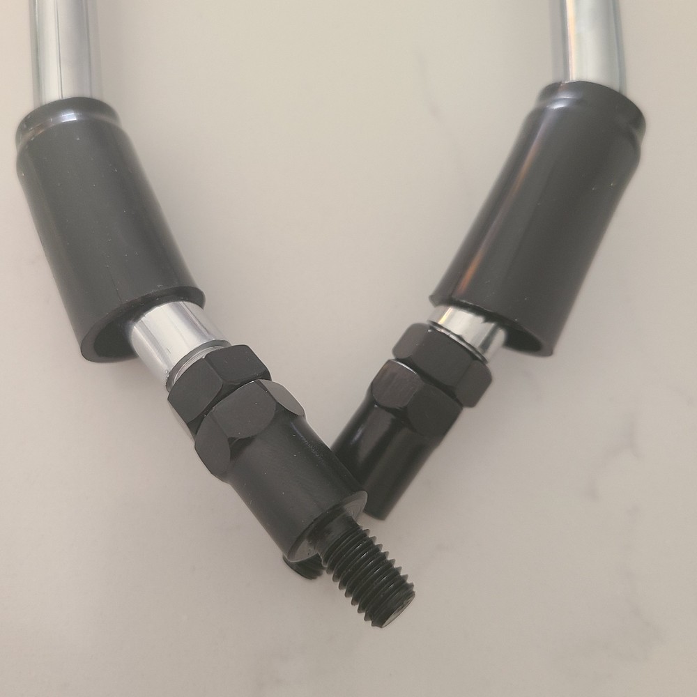 Pair Chrome Round Rear View Side Mirrors For Mobility Scooters