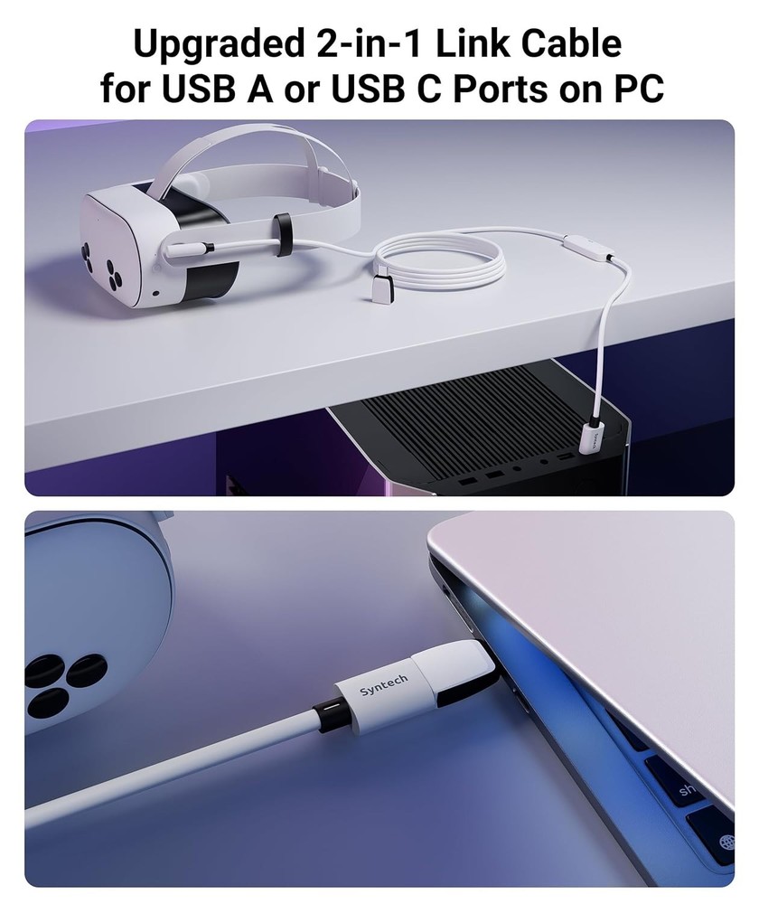 Durable 16FT USB 3.0 VR Link Cable for Seamless Gaming & Charging Experience