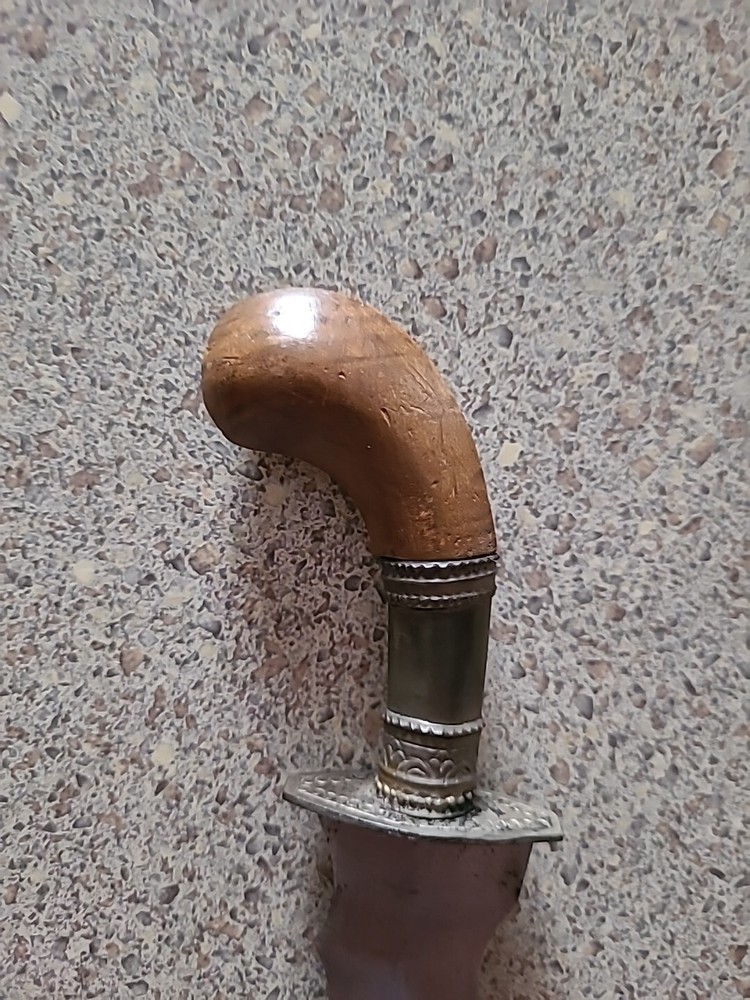 Antique Philippine Silver Mounted Moro Islamic Gunong Punal Dagger