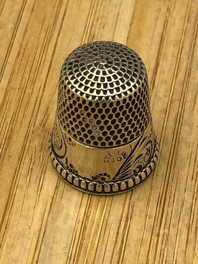 Vintage Sterling Silver Thimble, size 10