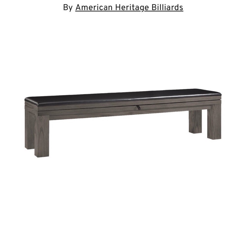 American Heritage Billiards Alta Storage Bench Charcoal Wood Multi-functional
