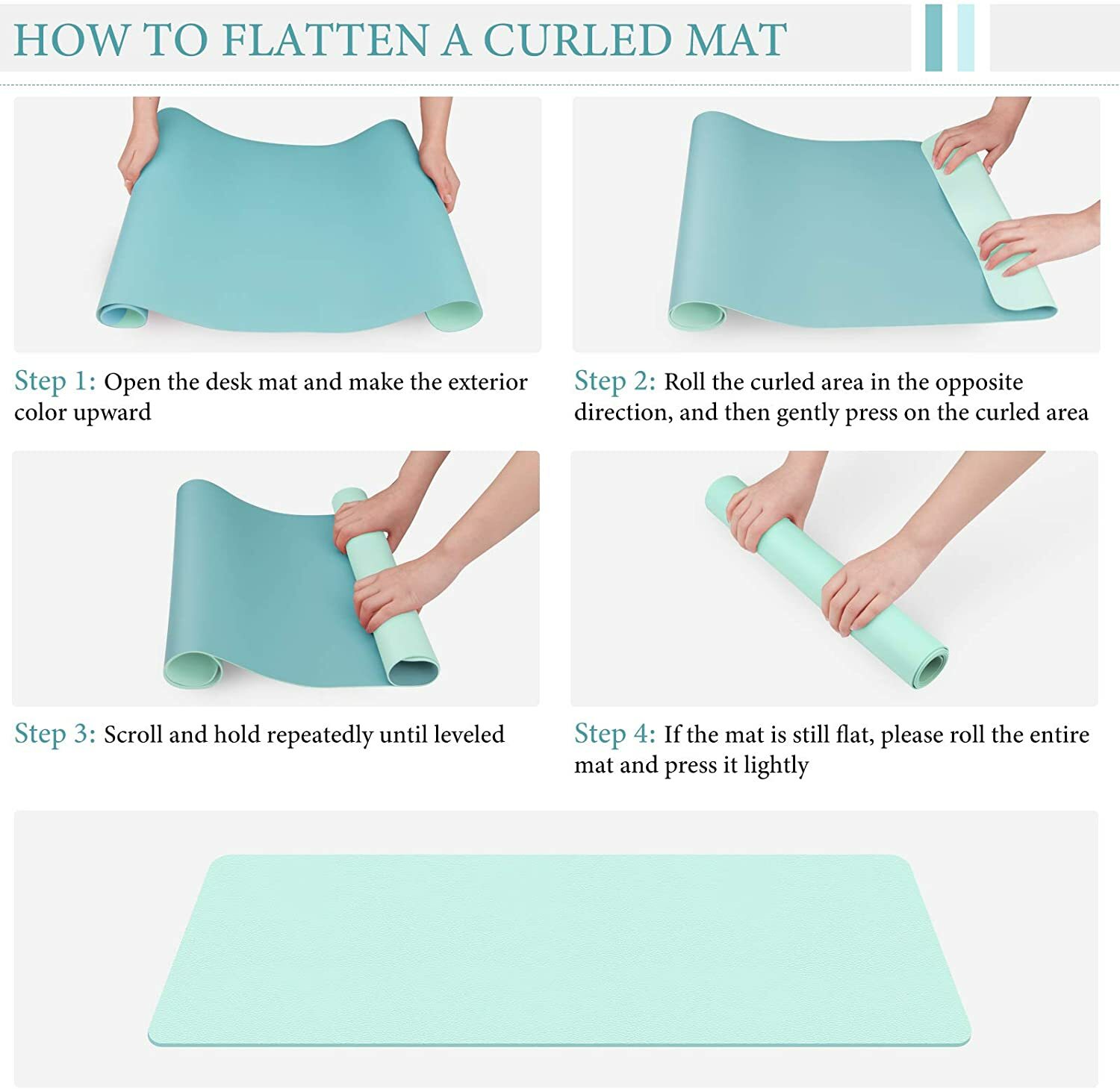 Office Desk Mat, Non-Slip Mouse Pad Waterproof Desk Pad,Green/Blue 31.5" x 15.7"