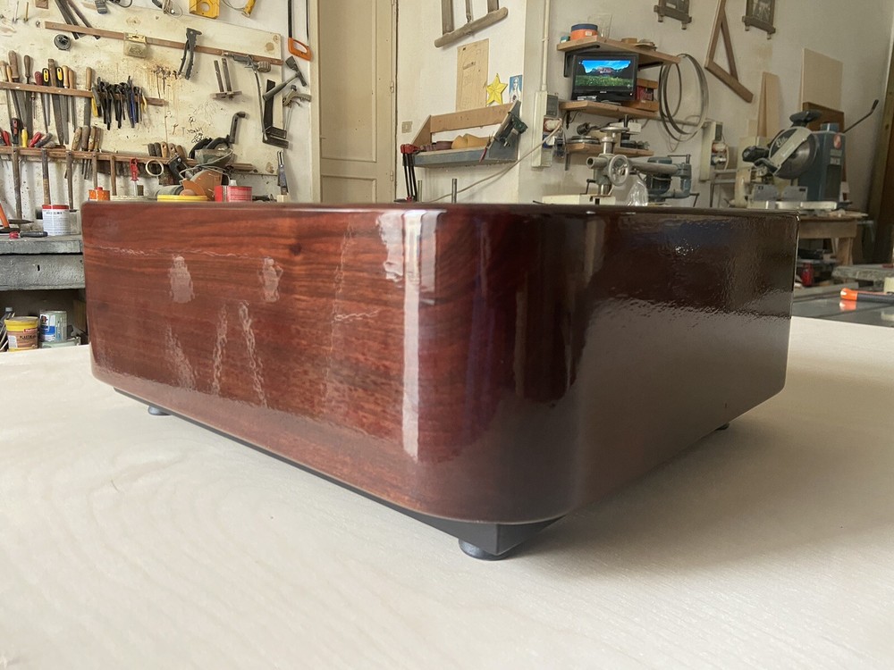 Thorens TD 124 Plinth Plinth Rounded Solid Wood Turntable Plinth