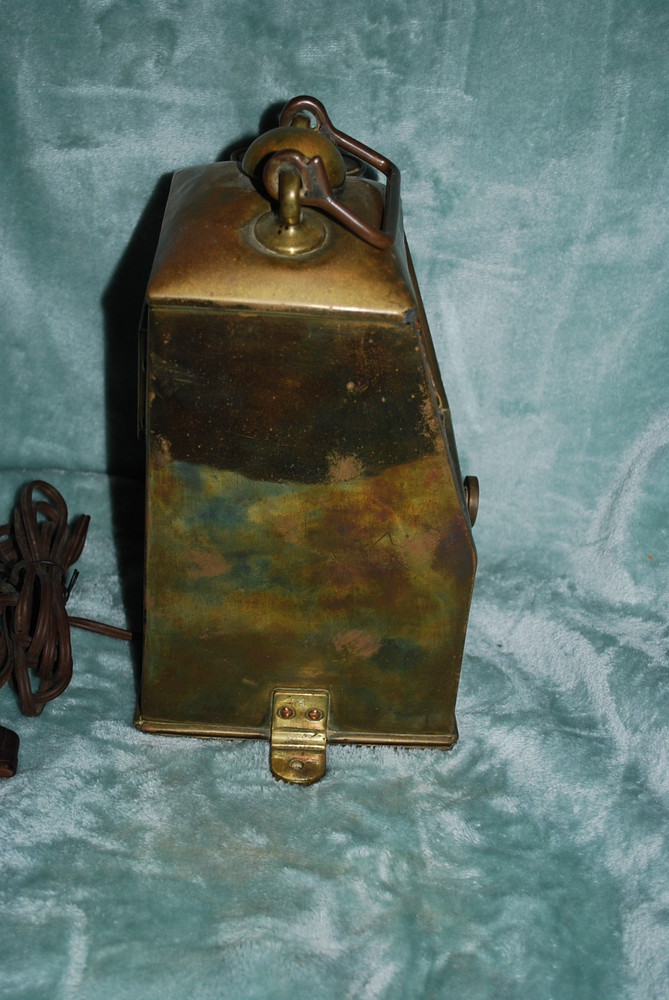 Original Brass Transportation Lantern - It has been Electrified.